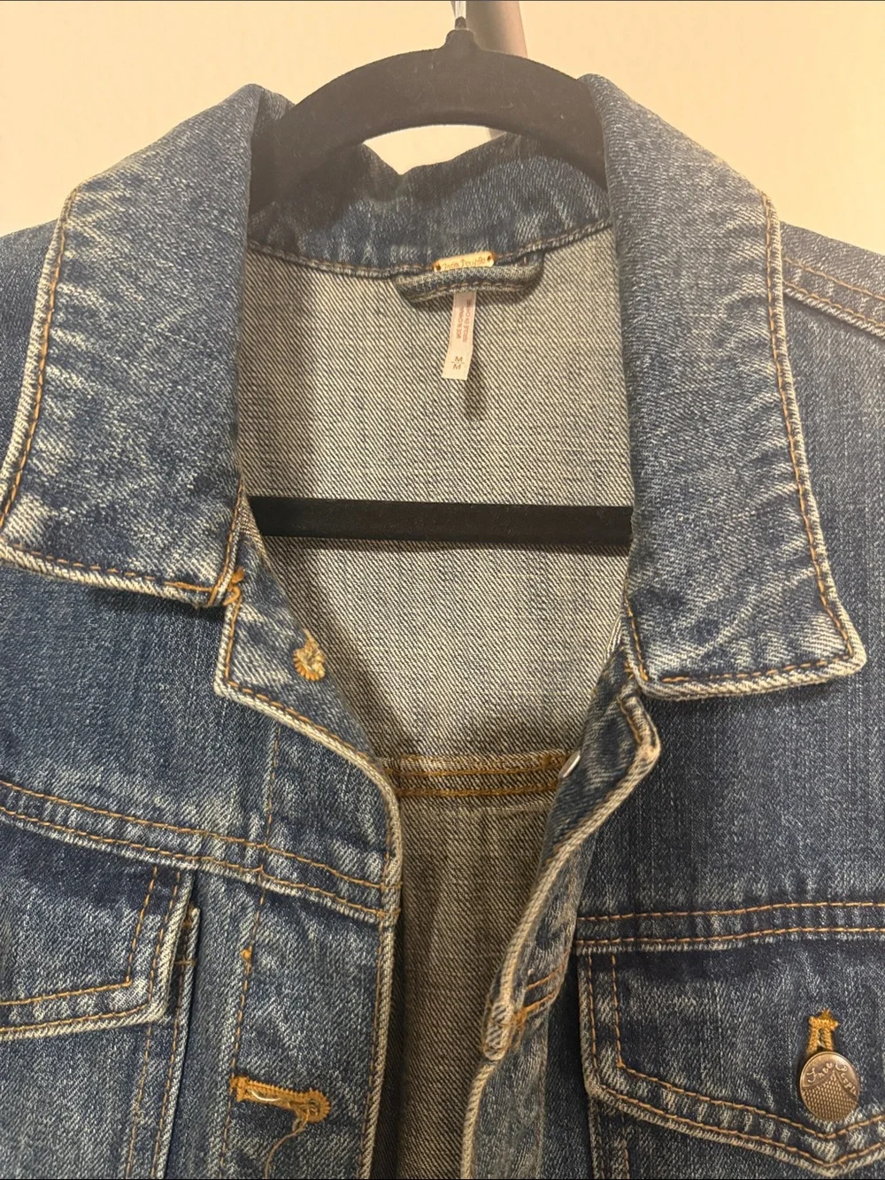 Free People Classic Blue Denim Jacket - Picture 2 of 4